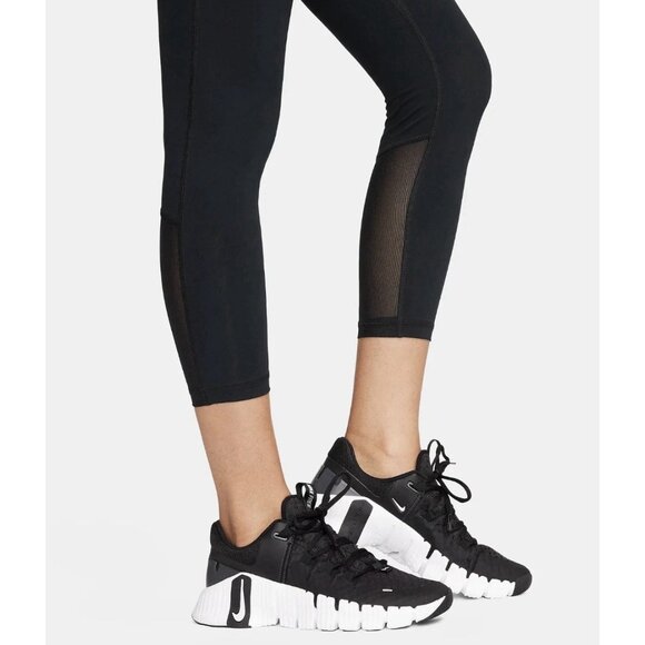 Nike Pro 365 Women's Mid-Rise Mesh-Paneled 3/4 Leggings Black Size NWT!   XS - Picture 5 of 7